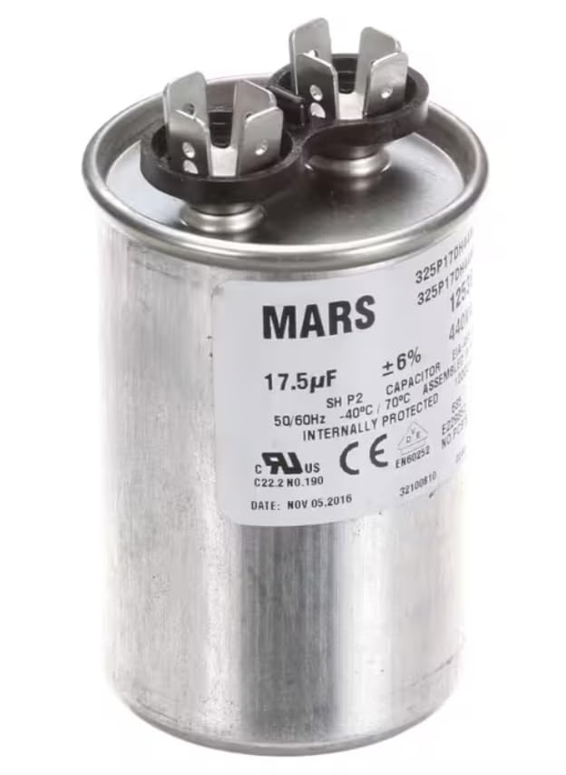 Fits Hoshizaki 325P17DH44M26A4XM1 325P17DH44M26 12536 685 32100810 0240 Run Capacitor, 17.5uF, 440 Volt, 50/60HZ for KM-650MWH, KM-650MRH, KM-650MAH