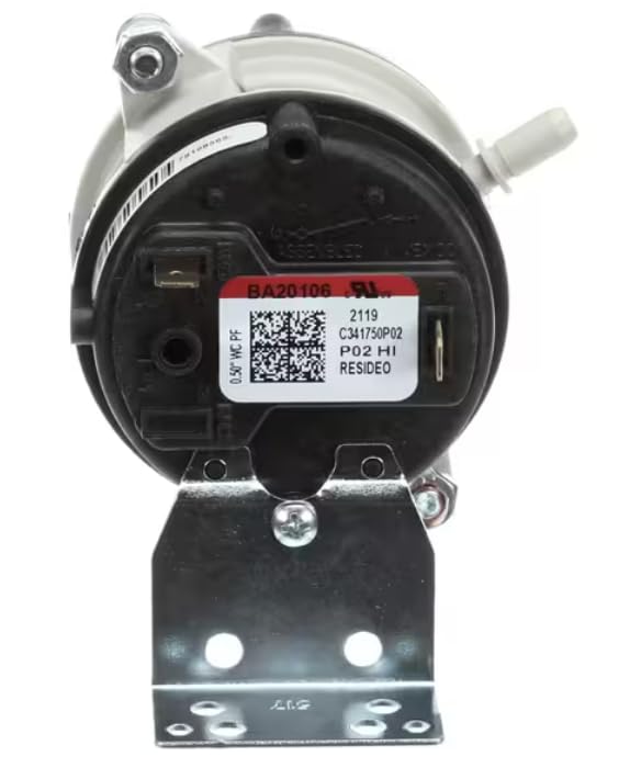 Fits Trane 0.17'' WC PF 2119 Fuse Pressure Switch with Bracket, Dual, .50" WC PF, .17" WC PF