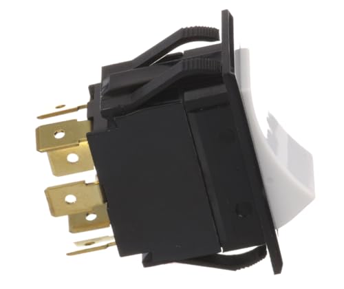 20A 125-277 VAC 1-1/2 HP 125 VAC 2 HP 250 VAC 1817R White On/On Rocker Switch