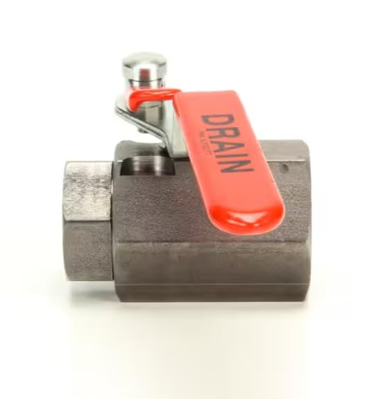 Fits Frymaster 95654 1 86-4-RT-6-FC37 720 psi CWP Drain Valve with Lock, 1", Left for FPH350CSD, FPPH355CSD, H17SC