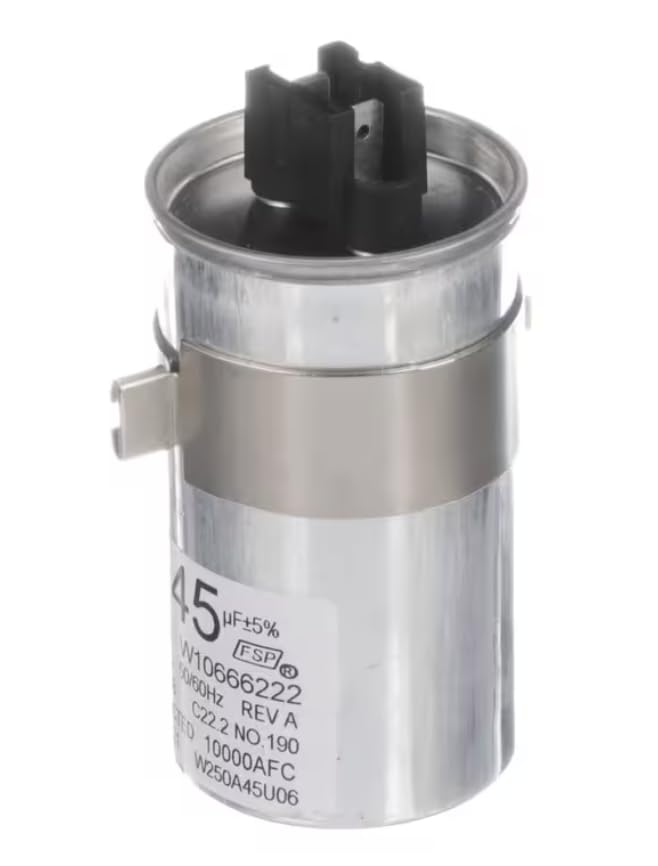 C65R Capacitor, 45uF, 250VAC, 50/60HZ, Washing Machine for 1CWTW4740YQ0, 1CWTW4840YW0, 7EWTW1300YM0