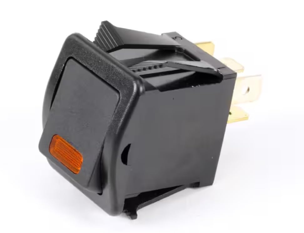 Fits Garland 1213 K2ABHFDABA 10.1A 125/250VAC Switch, Rocker, DPST, Lighted Amber