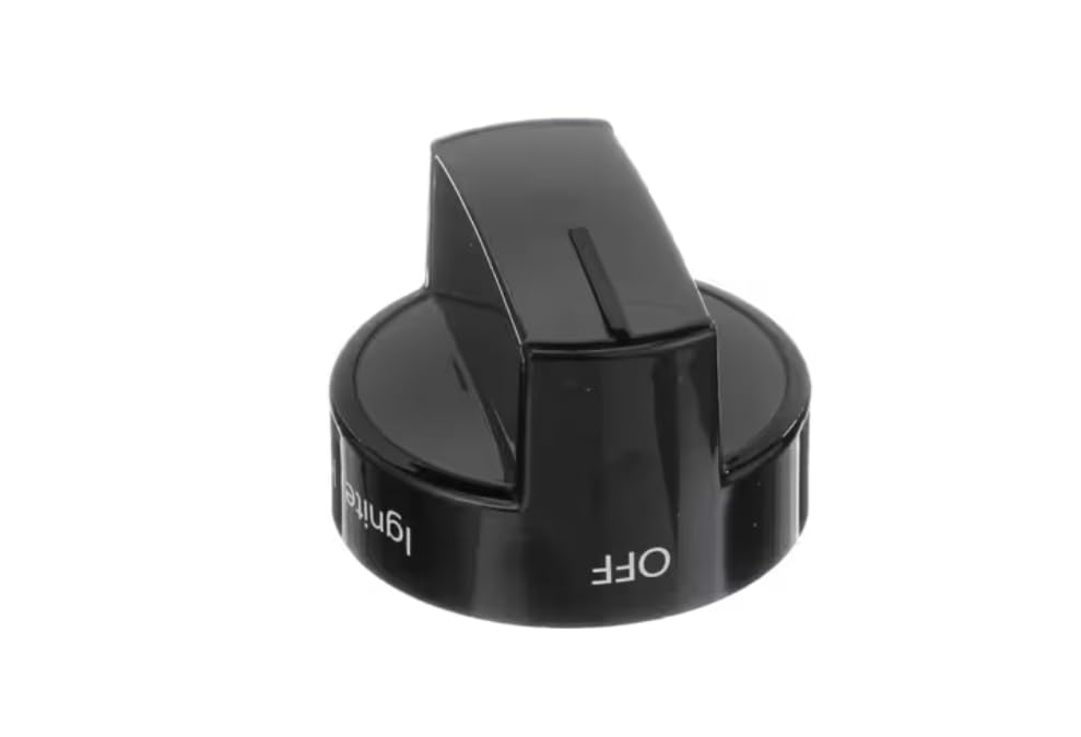 KIP 5J24 Knob, Top Burner, Low-Med-High-Ignite, Black, Range for WFG320M0BB, WVU57UC6FS, WRB533CZJB