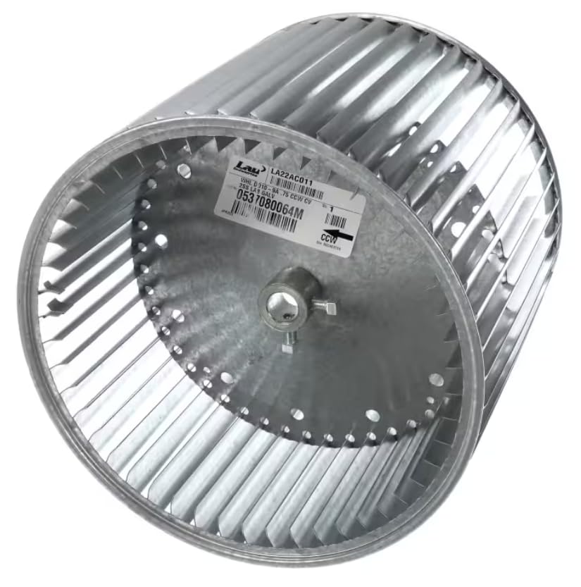 Fits Carrier HVAC LA22ACO11 0537080064M APR 2022 Blower Wheel, 10 5/8" D, CCW for R801TA075417MSA, R801SA125524MSA, R801TA075417MXA