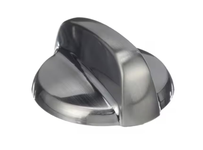 KIP 5H08 Knob, Stainless Steel Look for JGP633DET1WW, JGP633SET1SS, JGP333SET1SS