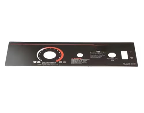 6624396 Overlay, Horizontal Control Panel, Toast-Qwik for TQ-400BA, TQ-800BA, TQ-800HBA