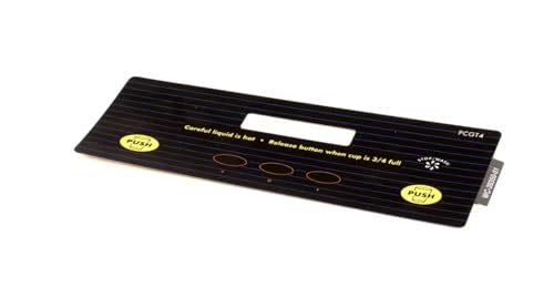 Fits Wilbur Curtis WC-393650-01 Label/Overlay, User Control Module for PCGT4, PC-4GT, PCGT4300