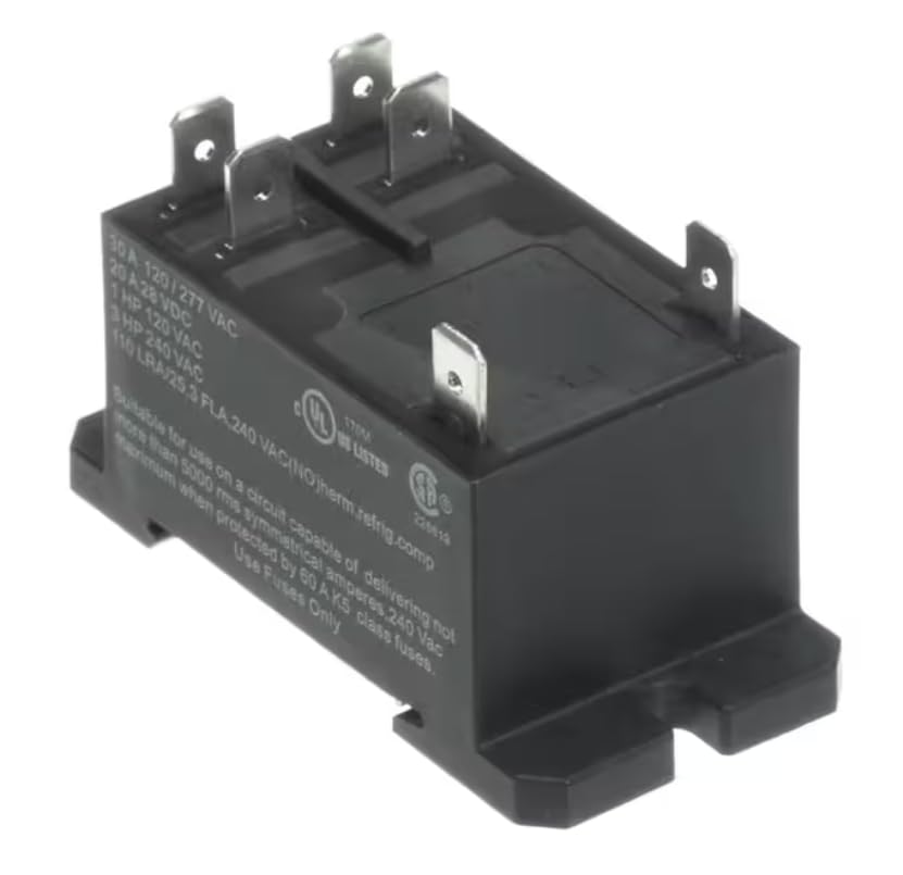 Fits Continental Refrigeration 61810-1 8A-2018-W13-AL Relay, DPST-NO, 30A, 220-240VA