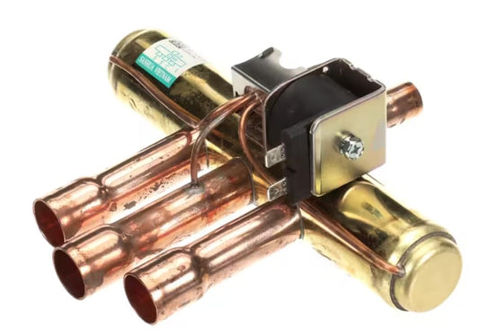 Fits Carrier HVAC SHF-4-10FA4 AC24V 2143955605 SHF-14-46-CA Reversing Valve, 4-Way, 1/2" x 3/4" ODF, 24VAC, 50/60HZ for 50VT C36 60, 50VT C36 30, 50VT C36 50