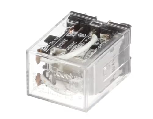 Fits Ultrafryer 10A 110VAC 12A Relay, 24VAC, DPDT, Clear