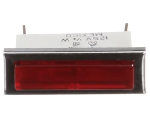 Fits Blodgett 125V 1/3W Indicator Light, Red, 125V, Rectangle, 1200/FA Series for 1200, FA Series, GZL Series