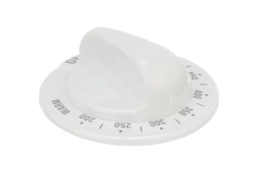 5998 164D3584 Knob, Oven Thermostat, Off-Warm-200-500-Broil, White, Range