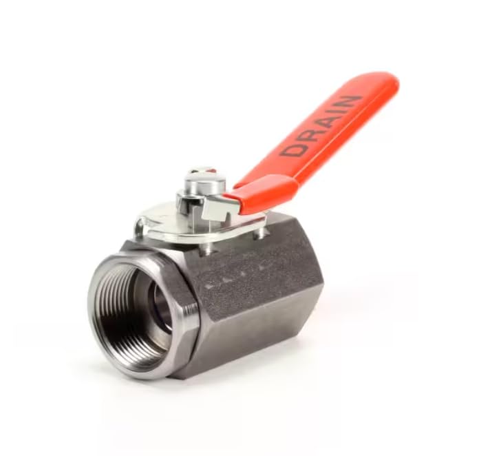Fits Frymaster 98682 1 1/4 86-4-RT-6-TC39 720 PSI Drain Valve, 1 1/4 With Handle And Lock Pin for FMCFE, FPH450C, FMCFEC