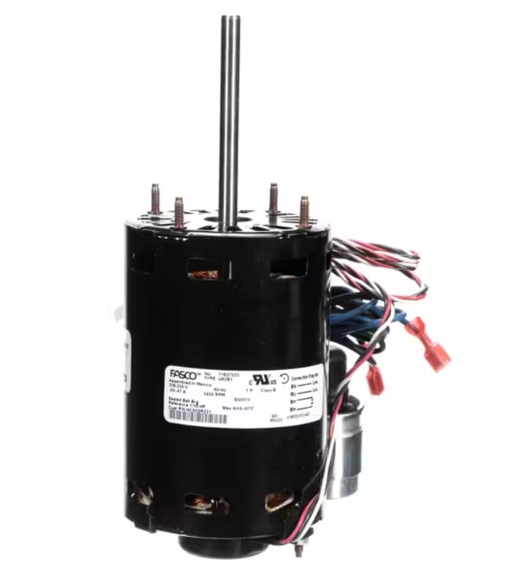 Fits Carrier HVAC 71627025 HC30GR231 AO M5222 71627025MS PF7809725-1 0135-1 Inducer Motor, 208-230 Volt, 1/16 HP, 3450 RPM