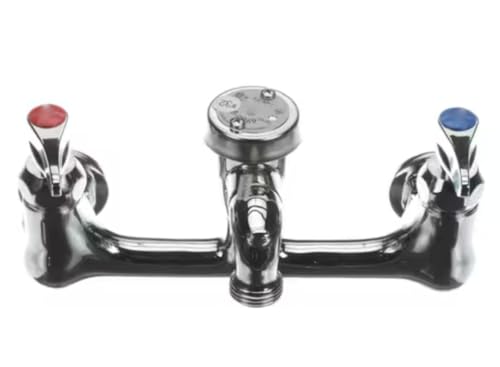 Fits T&S Brass B-0969 1/2 NPT #32 Faucet, 8" Wall Mount, Cerama Cartridges, Check Valves, Lever Handles for B-0674-CR-POL, MCD-0674-CR-POL