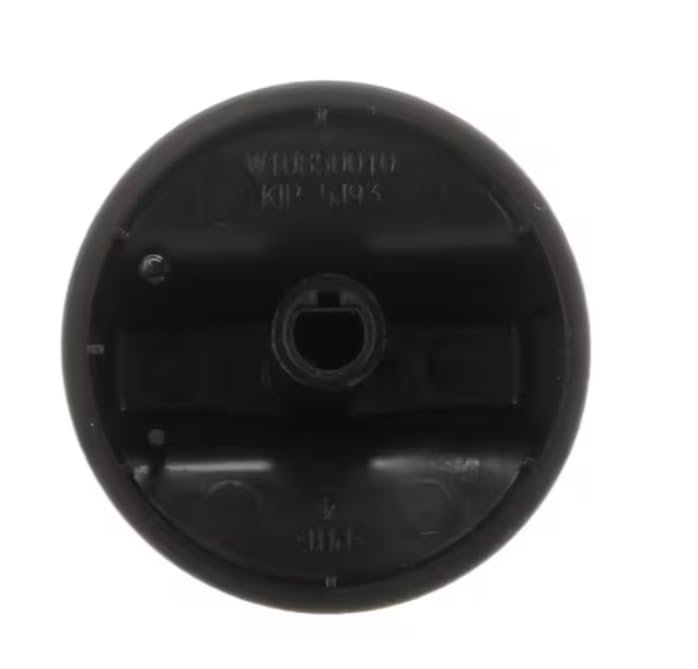 W10850010 KIP 5J93 Knob, Black, Cooktop for WCE55US0HB, WCE55US4HB, WCE55US6HB
