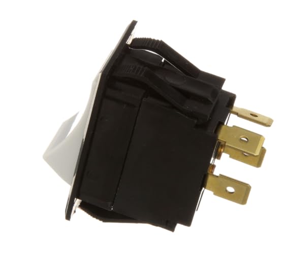 10A 250VAC 15A 125 VAC 3/4HP 1705R DPST On/Off 4 Tab Lighted Rocker Switch for Vulcan Hart VSX3, VSX3 10.0 KW, VSX3 7.5 KW
