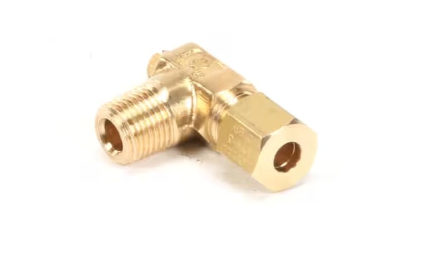 Fits Royal Range APV-3 318R Pilot Valve, Single, 90°, Adjustable, 1/8" NPT x 3/16" CC, Brass for RCB-18, RCB-24, RCB-30