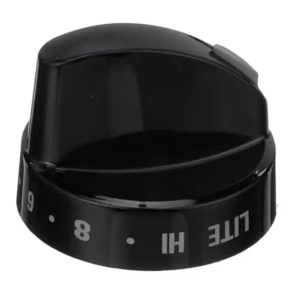 6U55 Knob, Off-Lo-2-8-Hi-Lite, Black