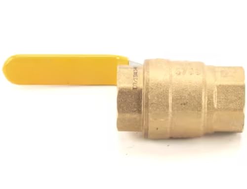 Fits Tri-Star Manufacturing 07/13#34828 600#WOG 1728155/56Series 1728155K 092201120526 Drain Valve, Countertop Fryer, Yellow Lever Handle