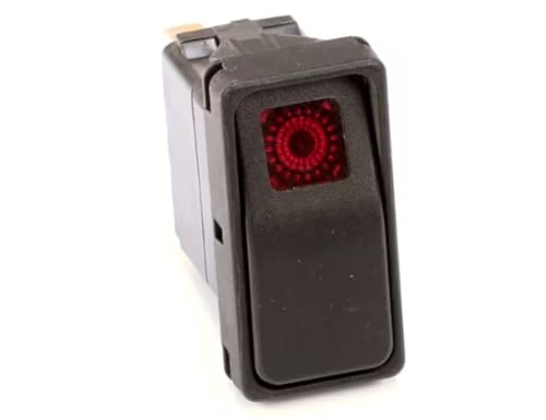 Fits Cleveland VD51 1842 5105059 Rocker Switch, On/Off, Red Lighted, DPDT for 24CGA10.2, 24CGA10.2ES, 24CGA6.2S