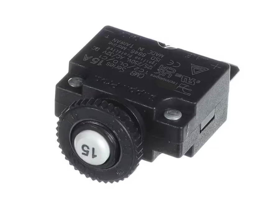 Fits LBC Bakery Equipment 15A 125/250V -AC/32V 8846 Circuit Breaker,Panel Mount