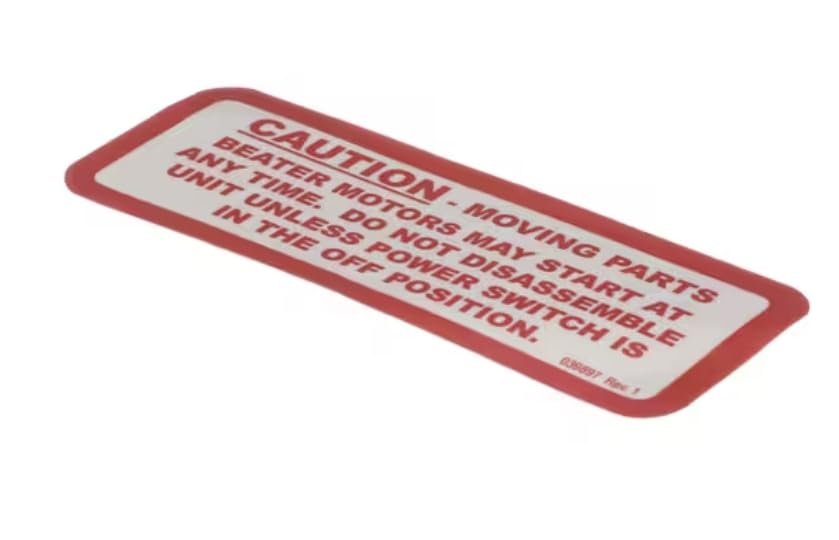 Fits Taylor 039897 REV. 1 Label/Decal, Caution-Moving Parts