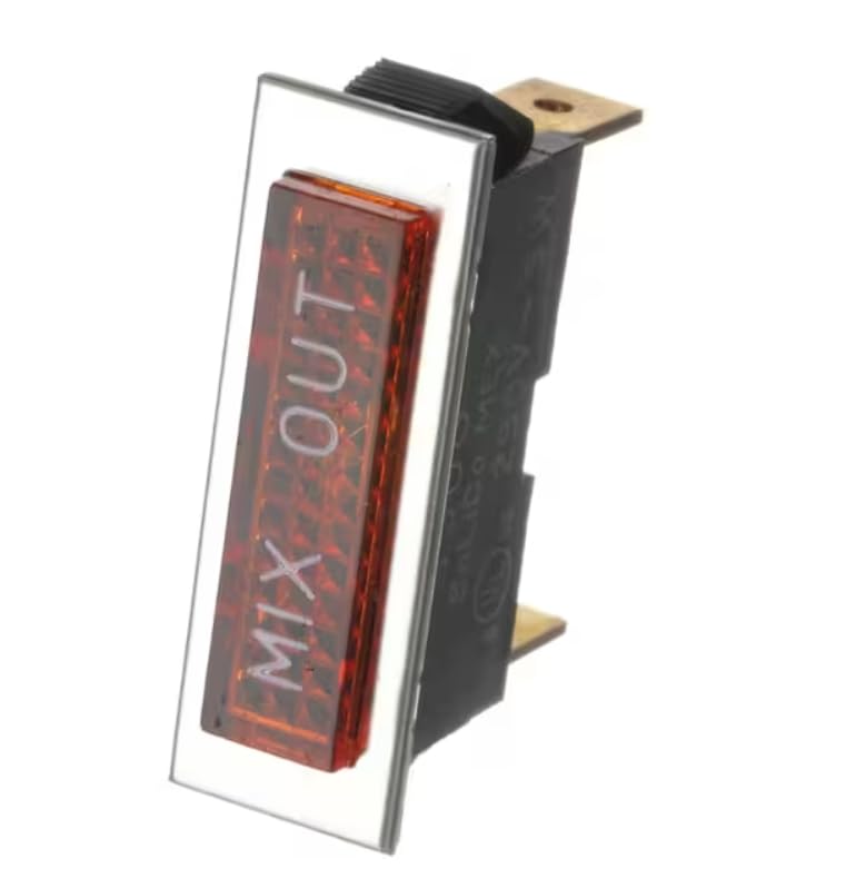Fits Taylor 1508 Indicator Light, Rectangle, Amber, Mix Out, 250 Volt