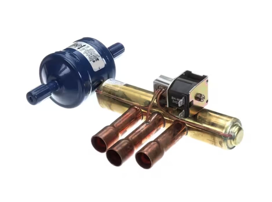 Fits Goodman 4.125.469 V0917 B12192-04 B1227316 DSF-20 AC24V 50/60HZ POWER 7/5W 20090315 Reversing Valve for GPH1624H41AA, GPH1424M41AB, APH1530M41AB