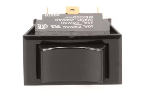Fits Market Forge 10A, 250VAC 15A, 125VAC 3/4HP, 250VAC 0937R Rocker Switch, DPDT, Power Lift Skillets for 40-STEL-LX, 30-STEM-LX, 40-STEL