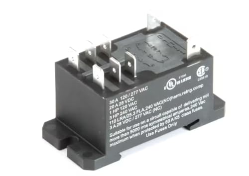 Fits Food Warming Equipment 61810-1 8A1443AL 170M 225619 Relay, 120V, 30A, DPDT, Panel Mount for PHTT-6, PHTT-4, PHTT-12