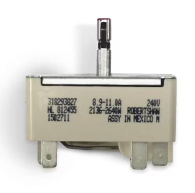 812455 240V Infinite Switch, Surface Element, Large, 240 Volt for CGES3045KB2, FFEC3005UBA, FGES3045KWE