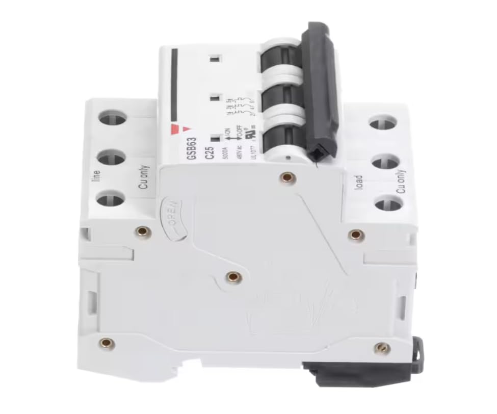 Fits Nieco #16-#6AWG GSB63 UL1077 Circuit Breaker, 277/480V, 25A, 3 Pole for JF94E