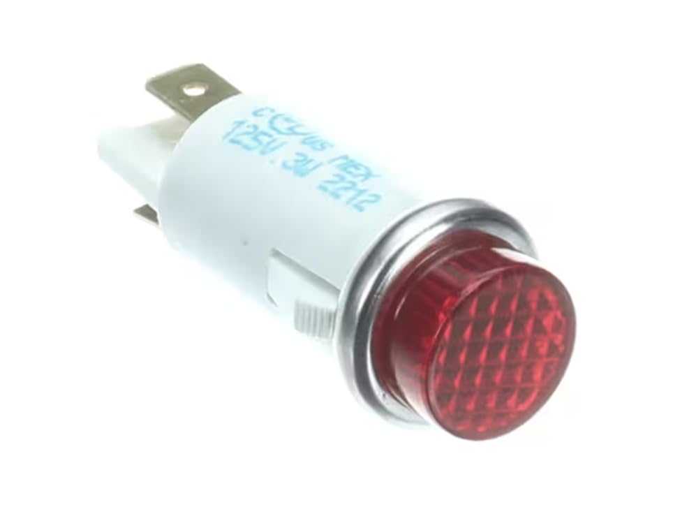 Fits Crown Steam 125V. 3W 2212 Indicator Light, Red, 125 Volt for CB-E, CB-G, CB24-140G