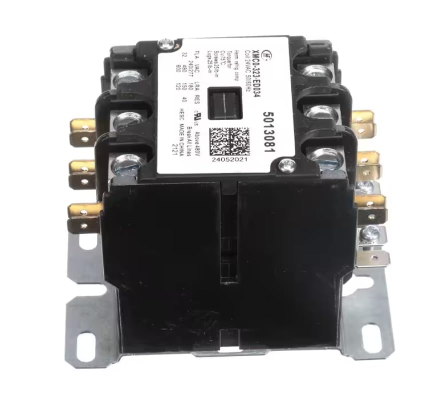 Fits York 5013081 ED034 24052021 2121 Contactor, 3 Pole, 32 Amp, 24VAC 50/60HZ Coil for BAUH-W036A, CSV180B2M6VDABB0D, D1EX024A06