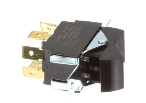 Fits Champion 1405 R 10A 250 VAC 15A 125VAC 3/4HP 250VAC Rocker Switch, Black, DPDT, DF/500HT/T for 401-HTM2 Plus, 401-LTM2 Plus