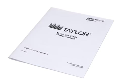 Fits Taylor 029405-M Model 441 & 444 Operators Manual Shake Freezers