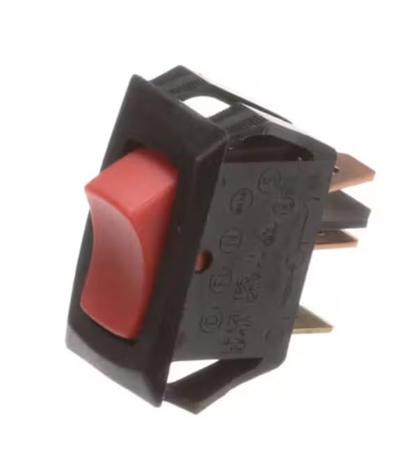 Fits Continental Refrigeration 125V 1345R Rocker Switch, Rail Shut-Off