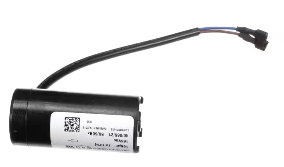60A1S160180NFCU 40/065/21 LOT: 60071679 1755 Capacitor, Start, 165 Volt, 50/60HZ, 198uF for EF2A-FS, VF2A-FS