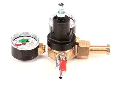 Fits Lancer Series 3740 MH25017 U-2581-PF SA-479 U-2581-PH Regulator Kit, CO2, Tank Mount, 1/4" Barb Shut-Off Valve