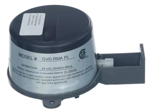 Fits Utica-Dunkirk 80ma 2514 Motor & Cover, Vent Damper, 24VAC, 50/60HZ