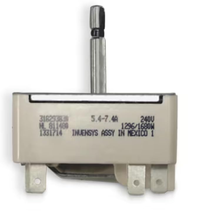 NL 811480 5.4-7 4A 1680/2196 Infinite Switch, Surface Element, Small, 240 Volt for CFES3025PSK, FFES3015PBG, FFES3026TWB
