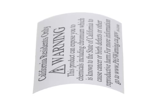 Fits Federal Industries 91-21048 Decal, Warning, California Prop 65 for RSSL378SC, RSSL478SC, RSSL578SC