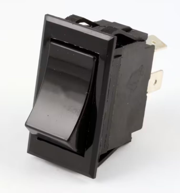 Fits Southbend Range 1245 R 20A 125-277VAC 1-1/2HP 125VAC 2 HP 250VAC Switch, Rocker, On/Off, DPST for 234R, P36D-XX, P36N-GRAD