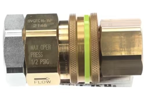 Fits T&S Brass BVFC16-16F 2146 Safe-T-Link Appliance Connector, 2 Piece Quick Disconnect, 1' NPT for AG-5C, AG-5D, AG-5E