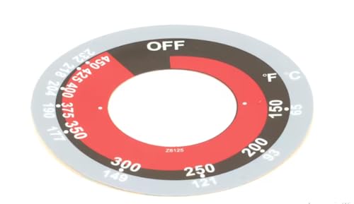 Fits Star Z8125 Label, Dial Plate, Off-150-450F, Off-65-232C for 536TGF, 515TGF, 548CHSF
