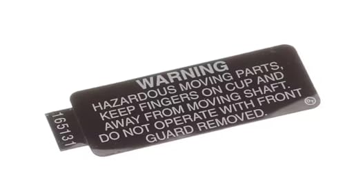 Fits Electro Freeze 165131 Decal, Front Guard, Warning-Hazardous Moving Parts for HDM75A, HDM75A-1