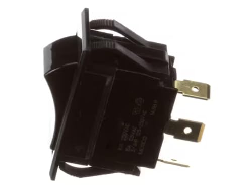 Fits Tri-Star Manufacturing 10A 250VAC 15A 125VAC 1438 R Switch, Rocker, On/Off, Black, 10 Amp, 250V, Convection Oven for TSCV-2, TSCV-1-1W, TSCV-2-2W
