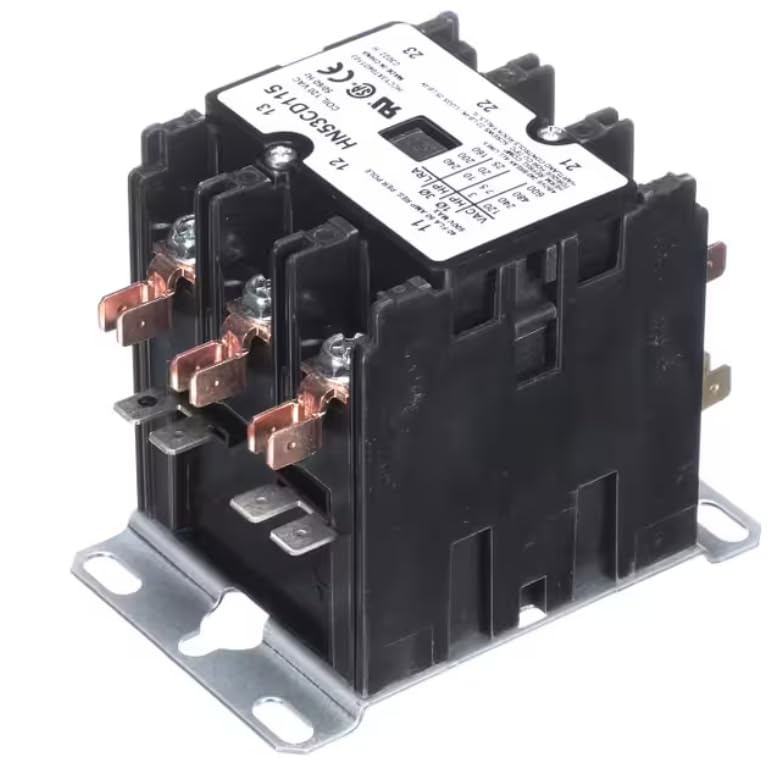 Fits Carrier HVAC HCCY3XT01DT103 C1122 H Contactor, 115 Volt Coil, 50/60HZ, 25 Amp, 3 Pole for 48JJ 034 600, 48JJ 034 500, 48JJ 034 100