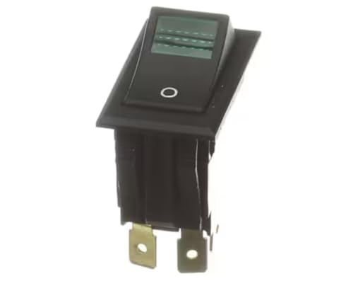 2513R 02.19.215.00 Switch ROC DPST 15A 125V Green for HDW-1, HDW-1B, HDW-2